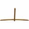 Ekena Millwork Bellingham Rough Sawn Timber Gable Bracket, Western Red Cedar, 96"W x 56"H x 2"D x 4"F, 14/12 Pitch GBW096X56X0204BEL00RWR - alternate 4